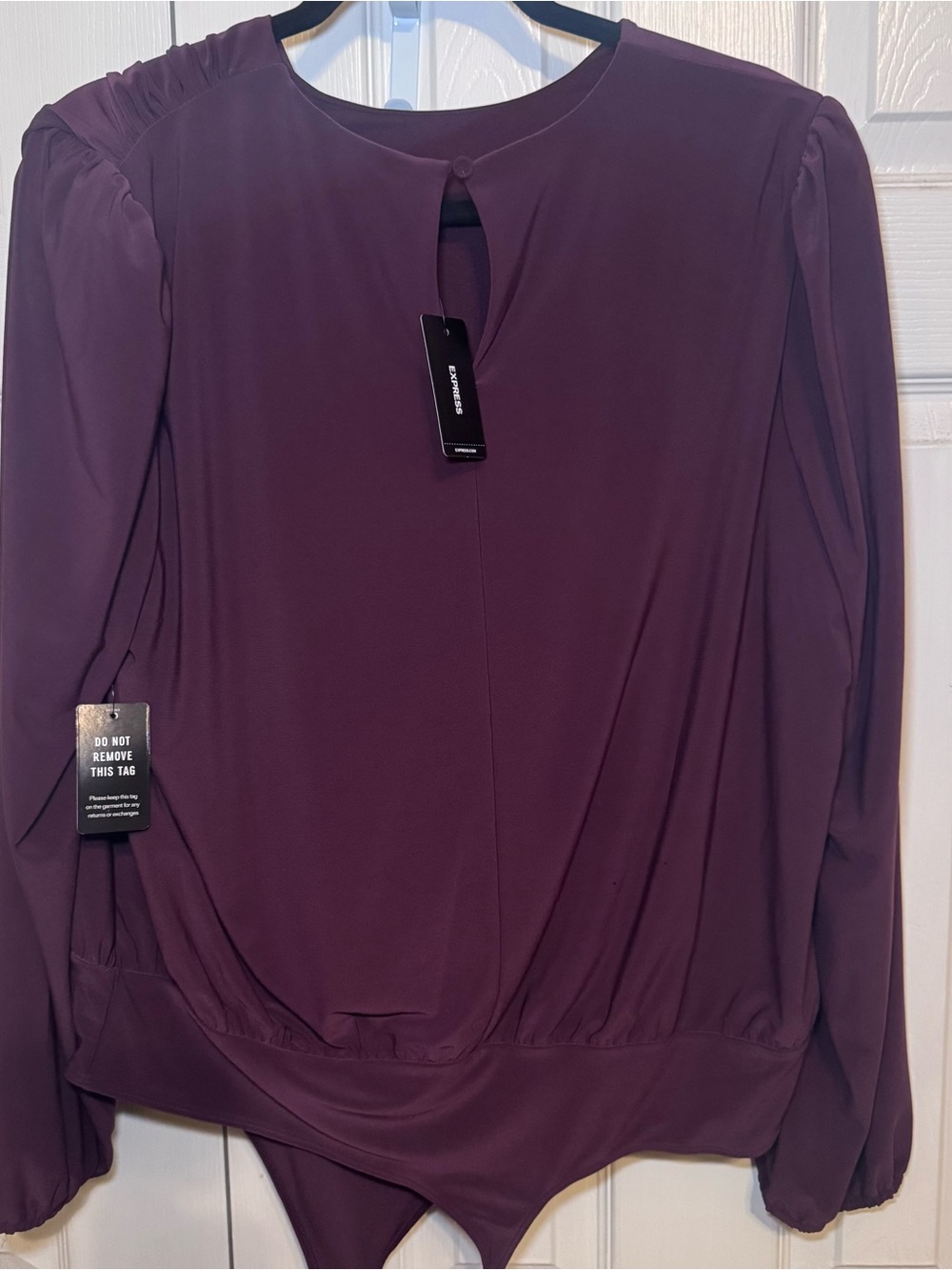 EXPRESS Burgundy Long Sleeve Bodysuit NWT